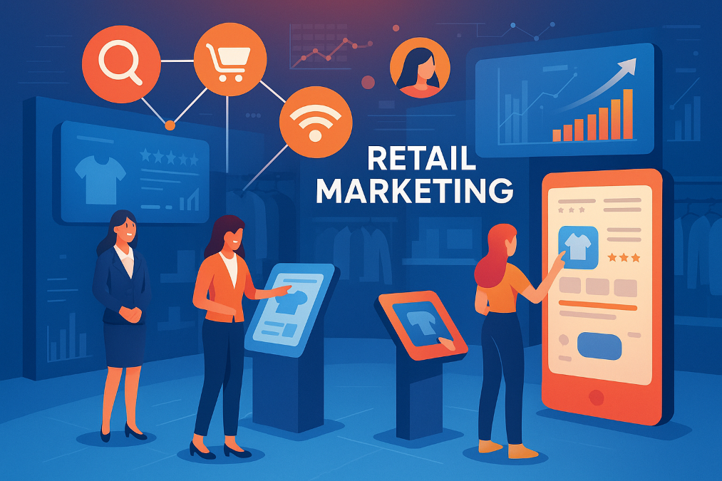 Illustration retail marketing omnicanal
